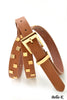 Skinny Studded Faux Leather Belt