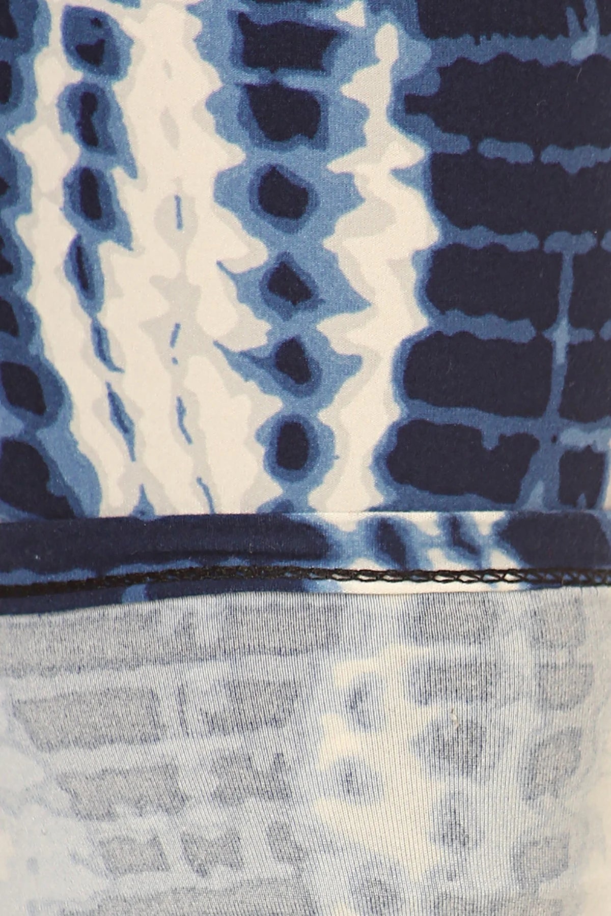 Plus Size Blue Tie Dye Print Leggings