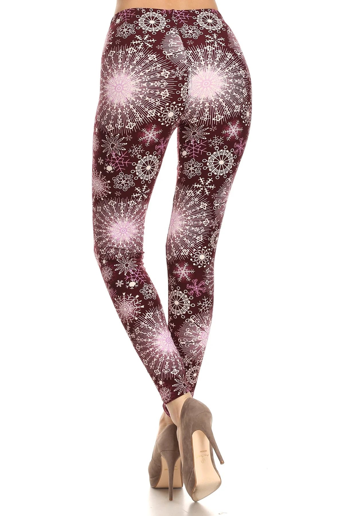 Reds Snowflake Print Leggings