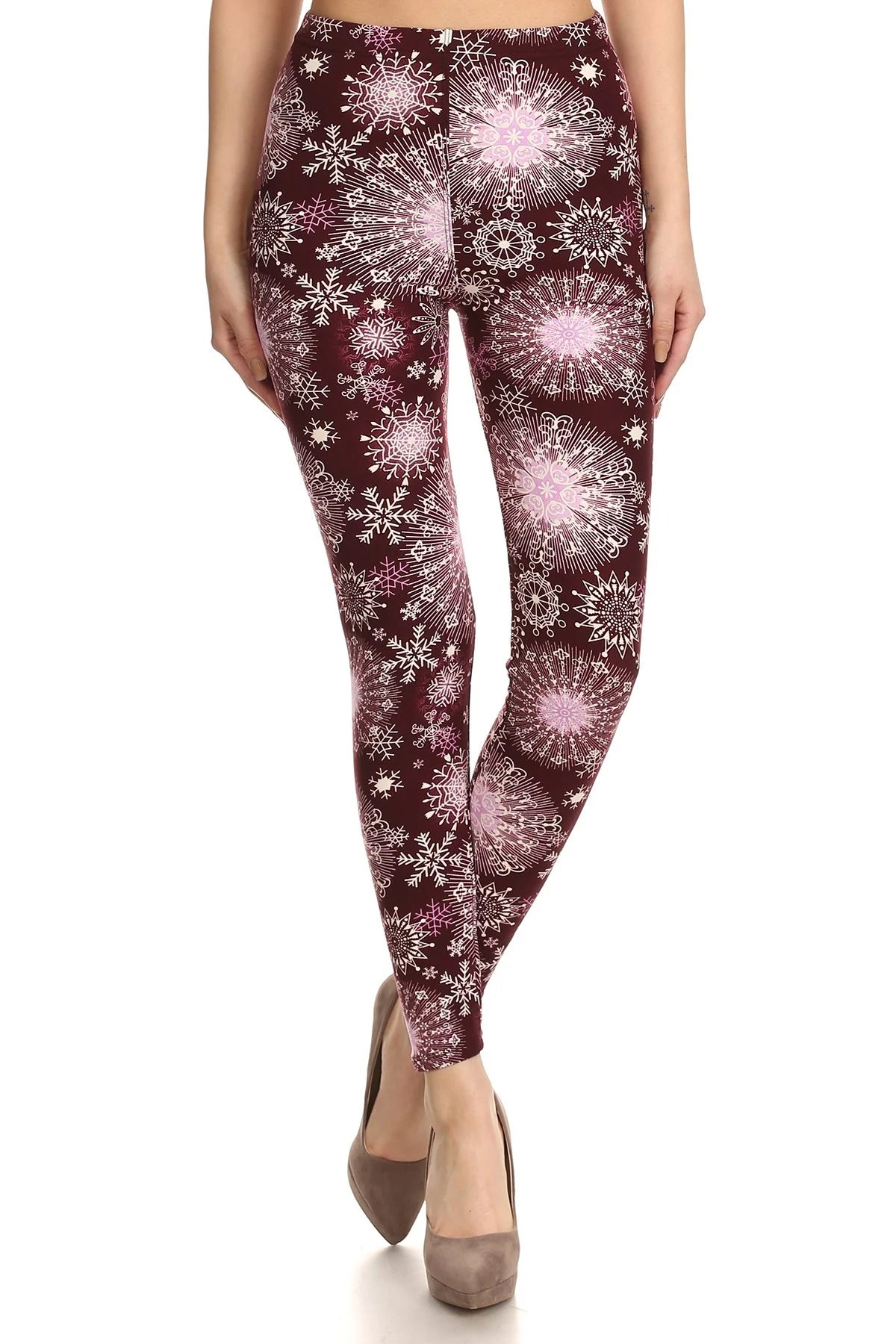 Reds Snowflake Print Leggings