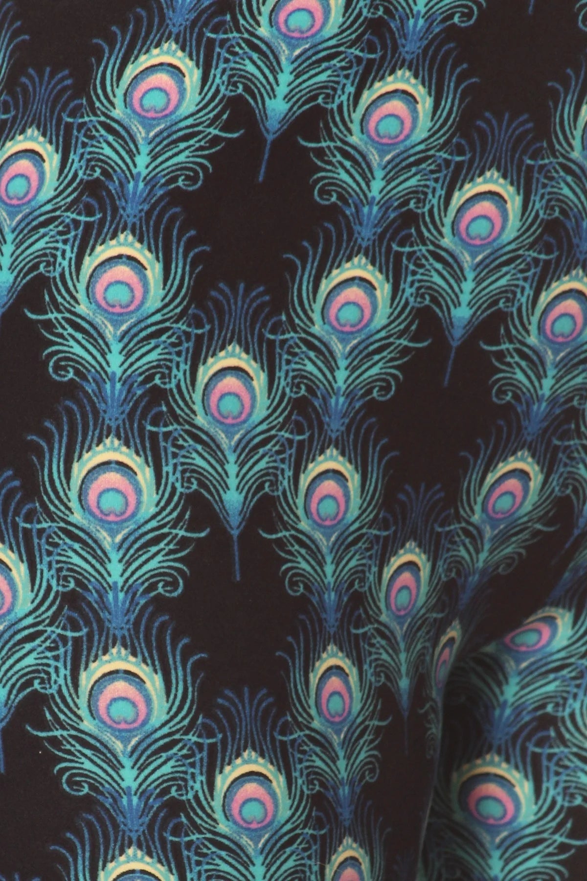 Plus Size Peacock Feather Leggings