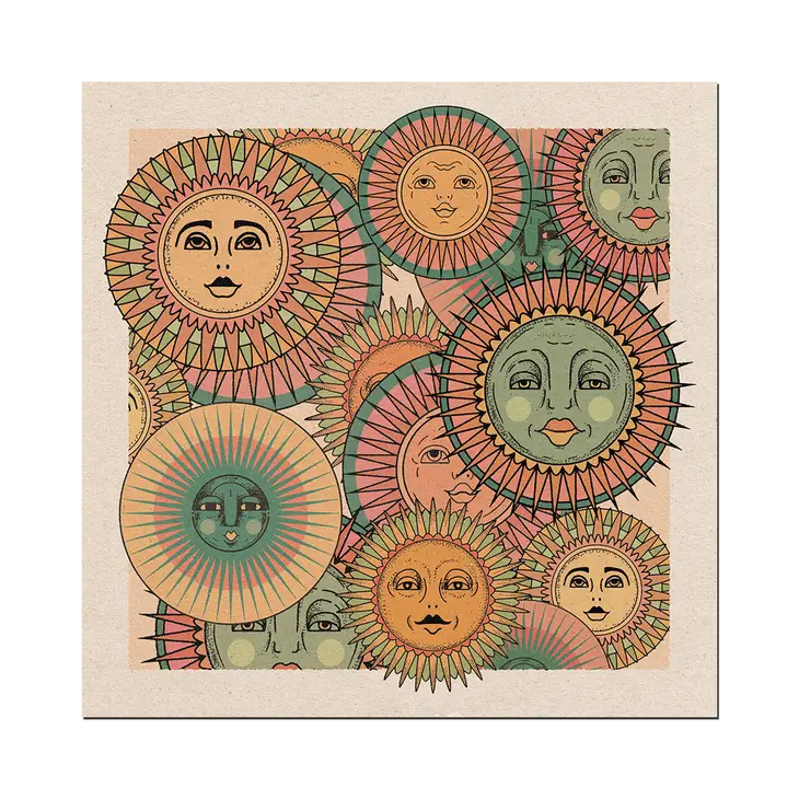 Sun Faces Print