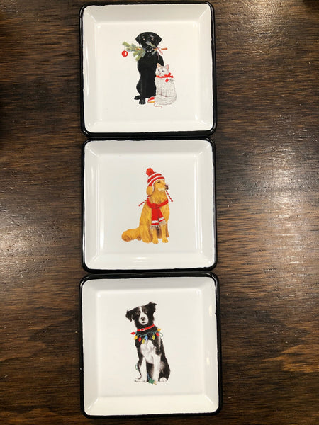 5" Enamel Dog Plate